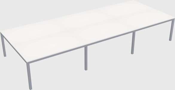 Shared rectangular desk