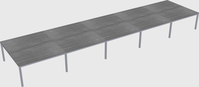 Shared rectangular desk