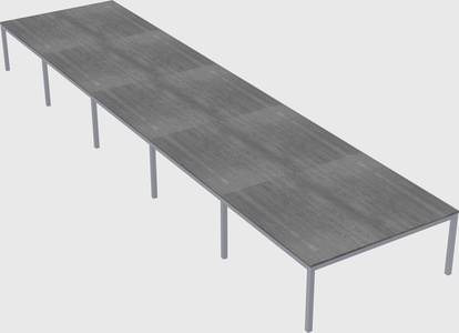 Shared rectangular desk