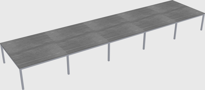Shared rectangular desk
