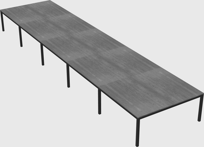 Shared rectangular desk