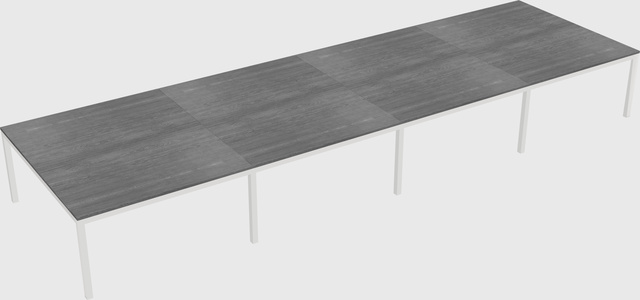 Shared rectangular desk