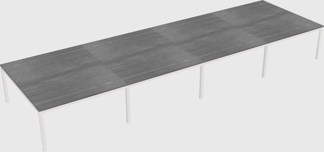 Shared rectangular desk