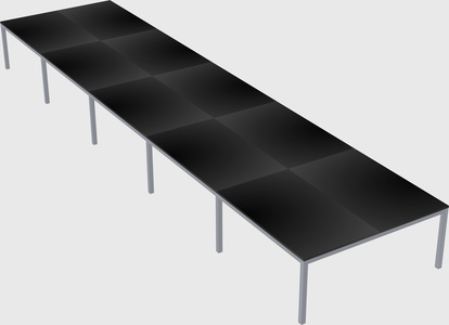 Shared rectangular desk