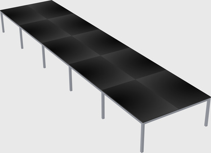 Shared rectangular desk