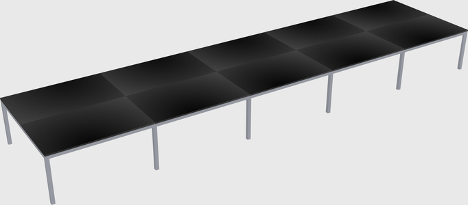 Shared rectangular desk