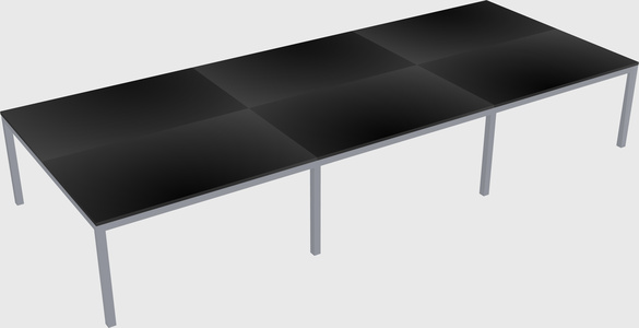 Shared rectangular desk
