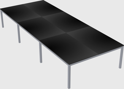 Shared rectangular desk