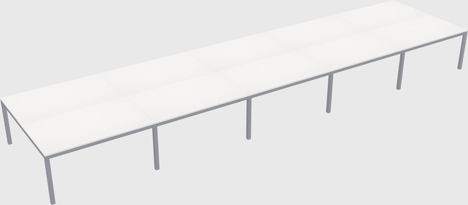Shared rectangular desk