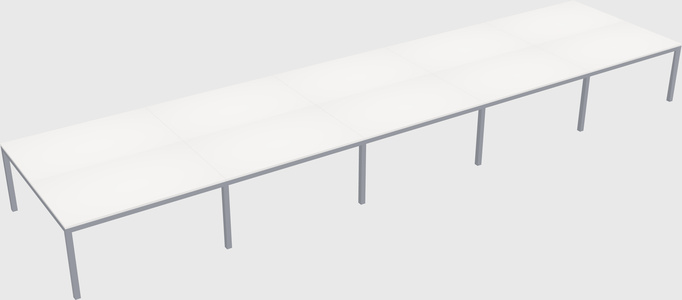 Shared rectangular desk