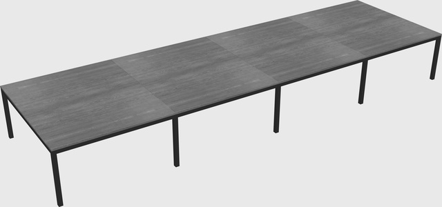Shared rectangular desk