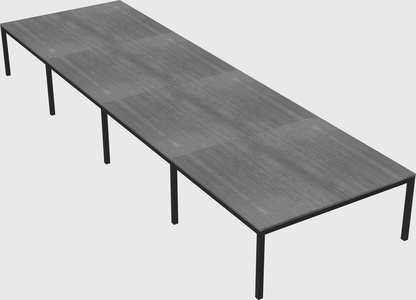 Shared rectangular desk