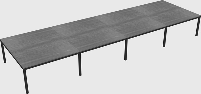 Shared rectangular desk