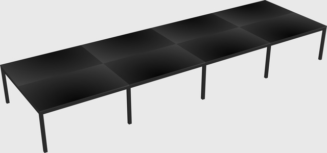 Shared rectangular desk