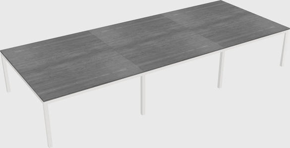 Shared rectangular desk