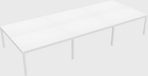 Shared rectangular desk