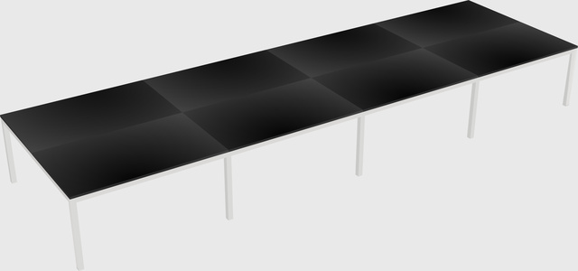 Shared rectangular desk
