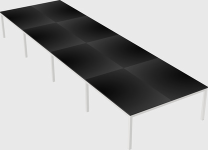 Shared rectangular desk