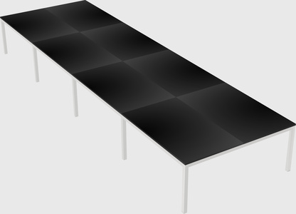 Shared rectangular desk
