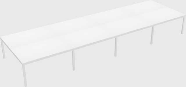 Shared rectangular desk