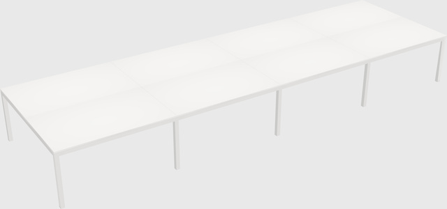 Shared rectangular desk