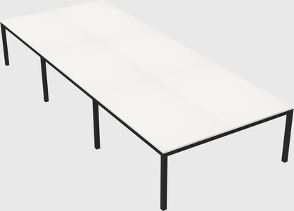 Shared rectangular desk