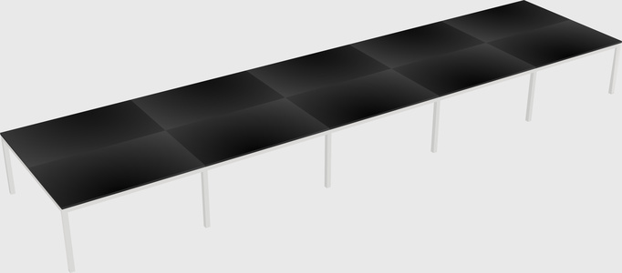 Shared rectangular desk