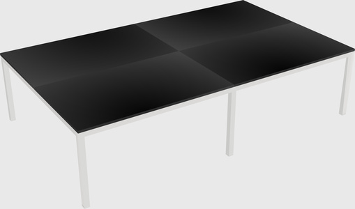 Shared rectangular desk