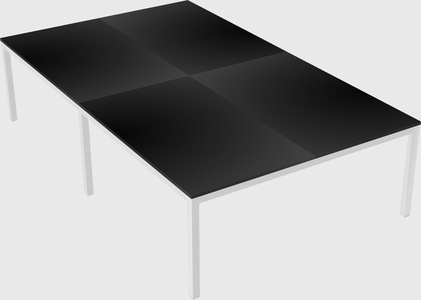 Shared rectangular desk