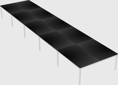 Shared rectangular desk