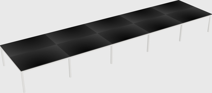 Shared rectangular desk