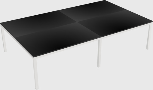 Shared rectangular desk