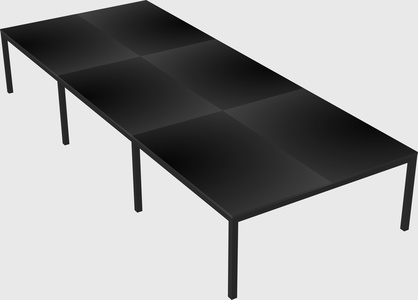 Shared rectangular desk