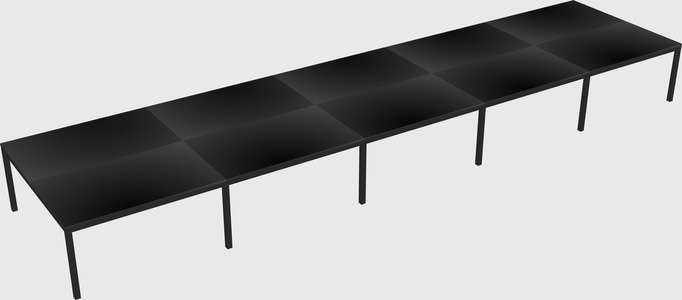 Shared rectangular desk
