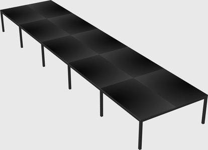 Shared rectangular desk