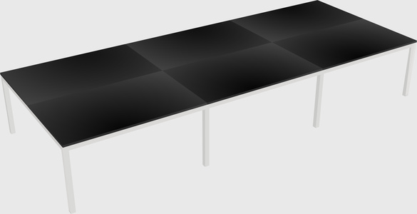 Shared rectangular desk