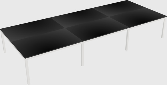 Shared rectangular desk