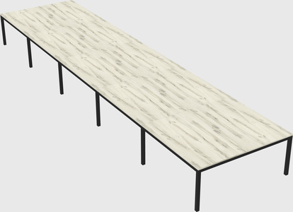 Shared rectangular desk