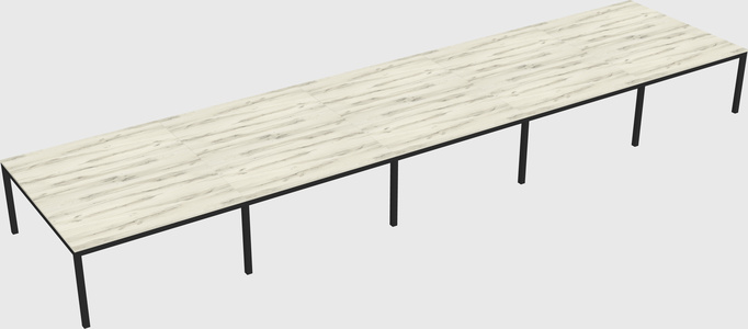 Shared rectangular desk