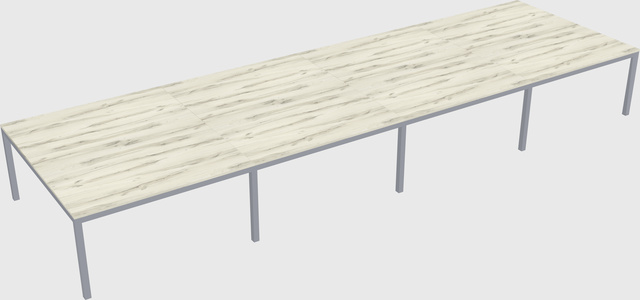 Shared rectangular desk