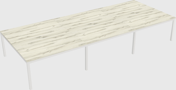 Shared rectangular desk