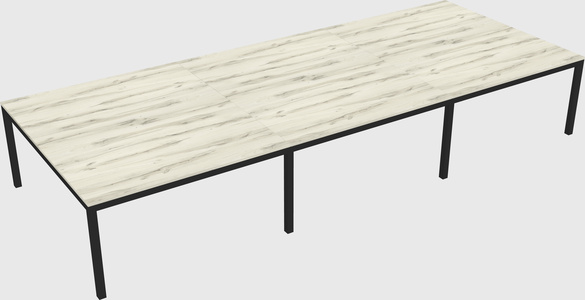 Shared rectangular desk