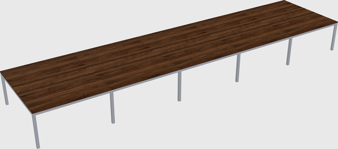 Shared rectangular desk