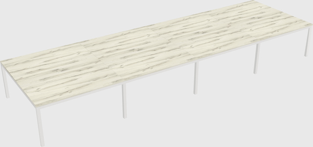 Shared rectangular desk