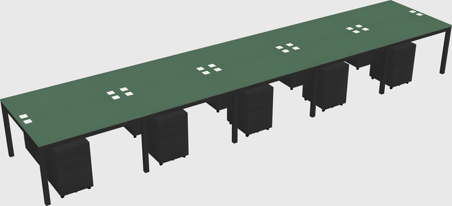 Shared rectangular desk