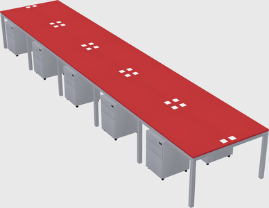 Shared rectangular desk