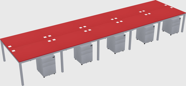 Shared rectangular desk