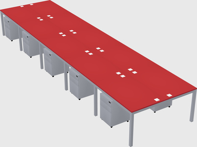 Shared rectangular desk