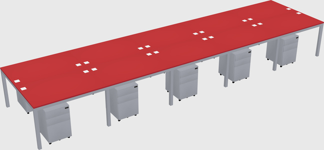Shared rectangular desk