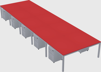 Shared rectangular desk